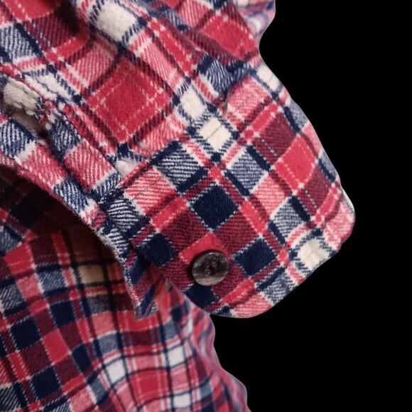 Vintage Women's Flannel Shirt Medium 1970's Plaid Spiegel All Cotton Country Top - Picture 6 of 10